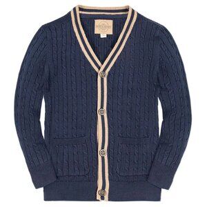 NWT Hope & Henry Youth Boys Cable Grandpa Cardigan Sweater, Button Front, Size M